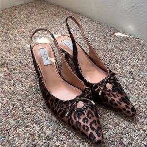 Cheetah kitten heels